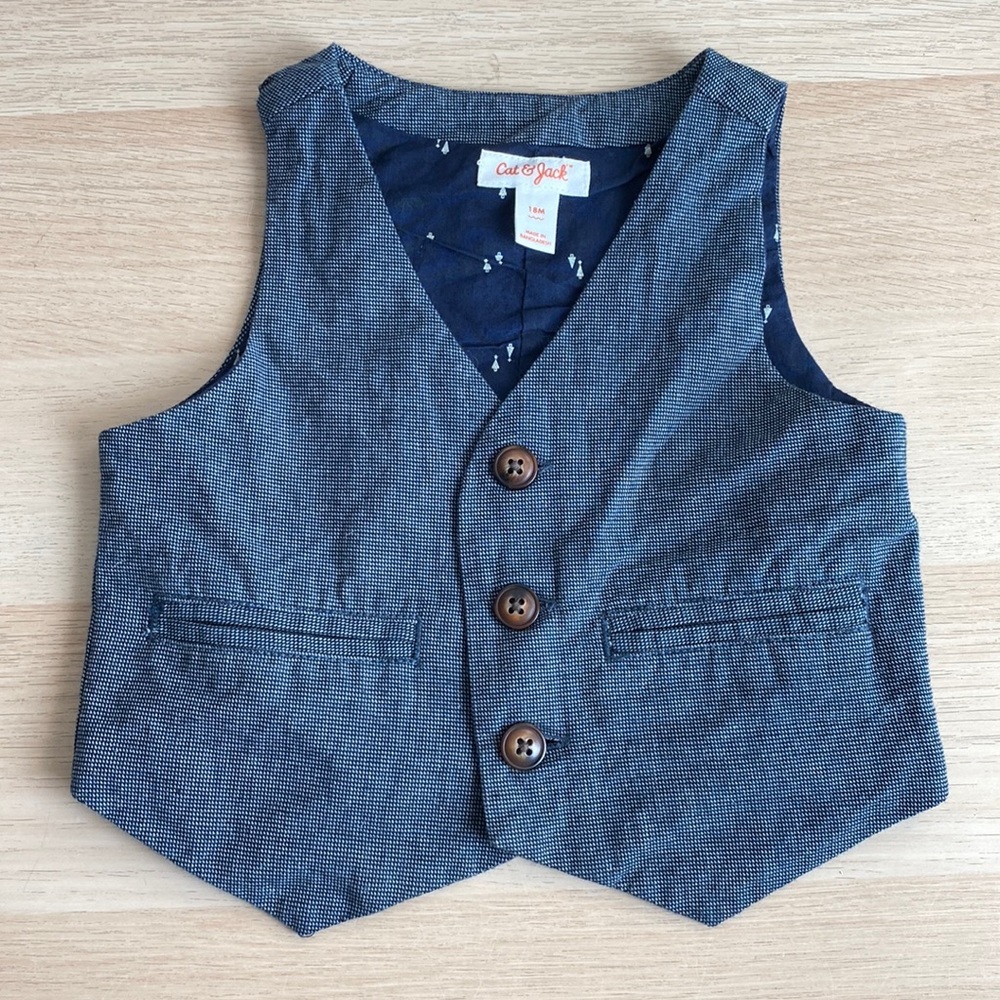 Cat & Jack Blue Vest Size 18months